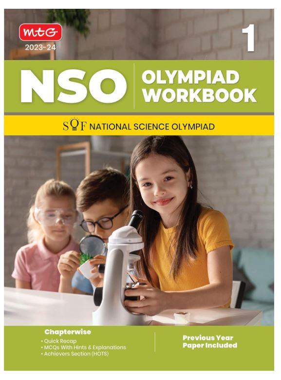 MTG National Science Olympiad (NSO) Workbook for Class 1 - Quick Recap, MCQs, Previous Years Solved Paper and Achievers Section - SOF Olympiad Preparation Books For 2023-2024 Exam